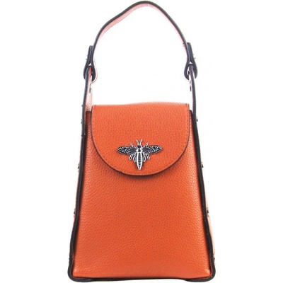 Menší dámská kabelka crossbody do ruky oranžová