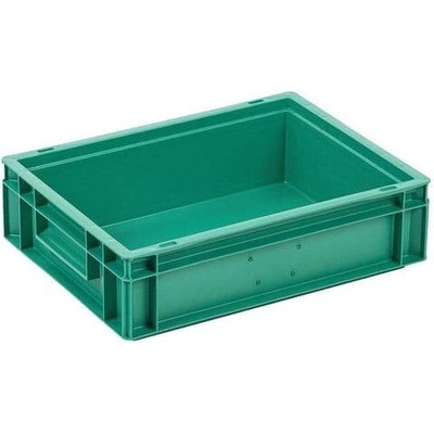 Manutan Expert Plastová Euro přepravka zelená, 114 x 300 x 400 mm, 10 l