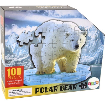 LEAN Toys s motivem ledního medvěda 100 dílků