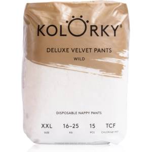 Kolorky Deluxe Velvet Pants Wild еднократни пелени гащички размер XXL 16-25 kg 15 бр