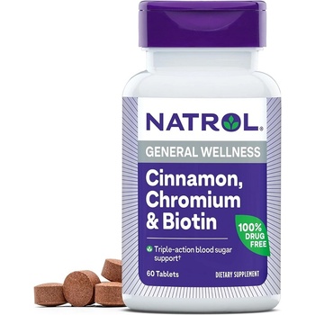 Natrol Cinnamon, Chromium and Biotin, 60 Tablets