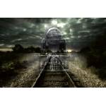 DIMEX ART Флизелинов фототапет влак-призрак 375 x 250 см