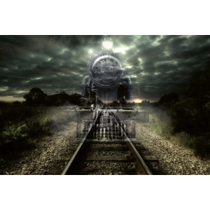 DIMEX ART Флизелинов фототапет влак-призрак 375 x 250 см
