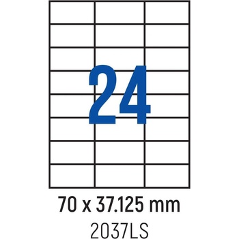 Spree Етикети лепящи 24 бр. , 70.0x37.125 мм, 100 л. , A4 (3800884029978)