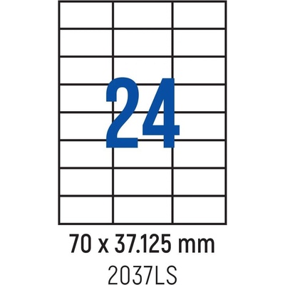 Spree Етикети лепящи 24 бр. , 70.0x37.125 мм, 100 л. , A4 (3800884029978)