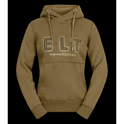 ELT Mikina s kapucí Rio Khaki zelená s kamínky khaki zelená – Zboží Mobilmania