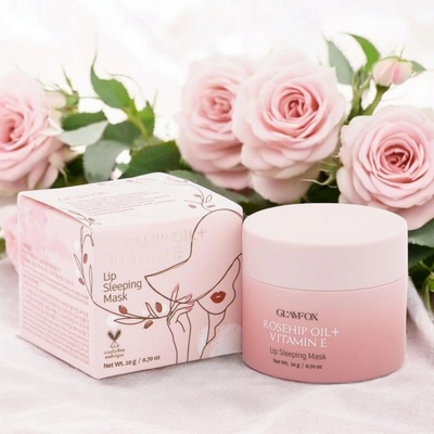 GLAMFOX - ROSEHIP OIL + VITAMIN E LIP SLEEPING MASK -s šípkovým olejem a vitamínem E 20 g