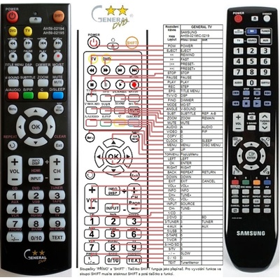 GENERAL Samsung ah59-02194b, ah5902195c - дистанционно управление дубликат (ah59-02194b, ah5902195c)