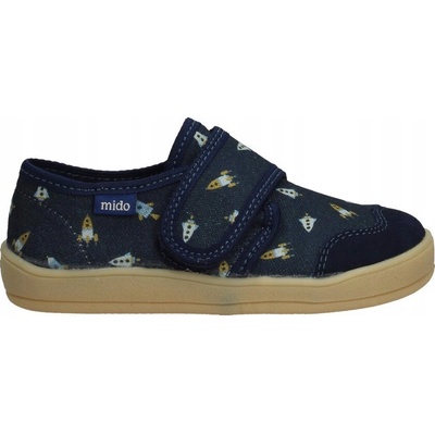 MIDO 60-09 Mäkké papuče tenisky Barefoot kožené na suchý zips SPACE R