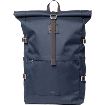 Sandqvist Дневна раница Sandqvist Icon Rolltop Backpack 26 Daypack - Navy with Black Leather - размер One Size (502-9421-0811)