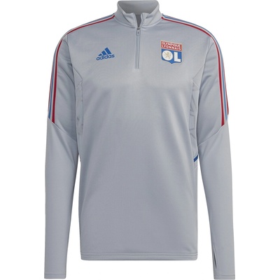 adidas Olympique Lyonnais Tiro 21 Training Top Adults - Halo Silver