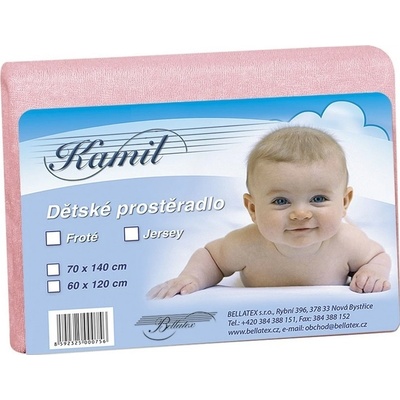 Bellatex prostěradlo froté růžové 70x140