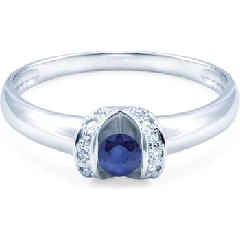 Image 1 of SAVICKI Годежен пръстен savicki: бяло злато, син сапфир