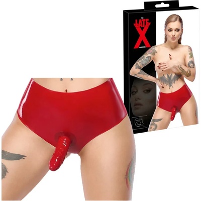 Латексово бельо с реалистичен пенис, размер L, 15см. - LateX Penis Shorts (29503243021-2)