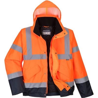 Portwest S266 Hi Vis bunda oranžová Navy