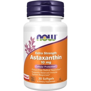 NOW Astaxanthin 10 mg Extra Strength [30 Гел капсули]