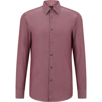 HUGO BOSS Риза Boss Men's T Hays Kent Long Sleeve Plain Shirt - Dark Red