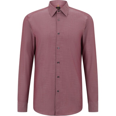 HUGO BOSS Риза Boss Men's T Hays Kent Long Sleeve Plain Shirt - Dark Red