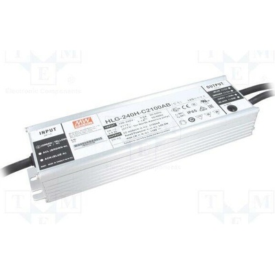 MEAN WELL HLG-240H-C2100AB Napájecí zdroj: spínaný; LED; 249,9W; 59÷119VDC; 1050÷2100mA; IP65