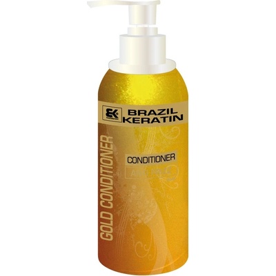 Brazil Keratin Gold Antifrizz hydratačný kondicionér so zlatom kolagénom a keratínom 200 ml