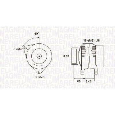 Alternátor MAGNETI MARELLI 063731919010