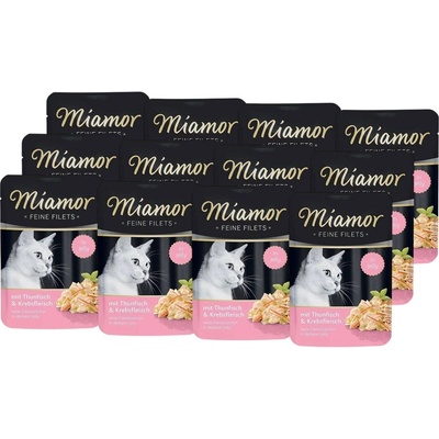 Miamor Feine Filets filety z tuňáka s krabem 12 x 100 g