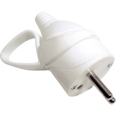 Solight P52 zástrčka priama s úchytom, IP20, biela