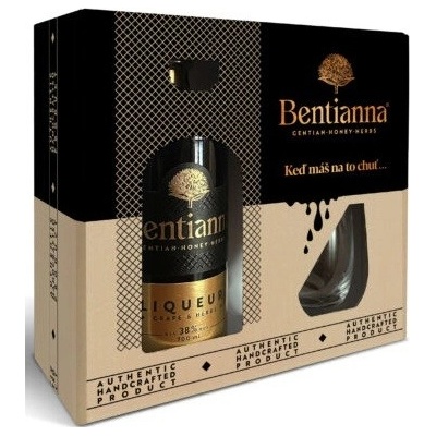 Bentianna Grape & Herbs 38% 0,7 l (darčekové balenie 1 pohár)
