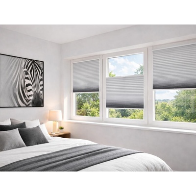 Zebra Shop Plissé Lux Zatemňující DUO Invaze BÍLÁ PM01 40 x 151 - 190 cm