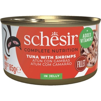 Schesir Cat C&B Wet Adult Tuniak a krevety v želé 85 g