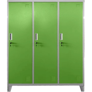 Carmen Метален шкаф Carmen CR-1604-3 JZ - сив / зелен