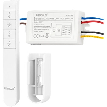 Четириканален ключ с RF дистанционно управление, 220V AC 4x300W - Ultralux (SCRF4)