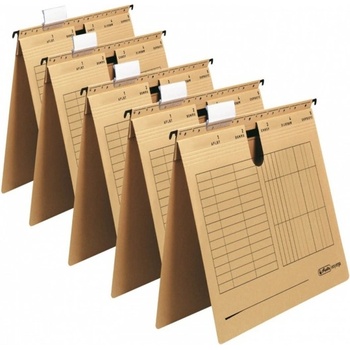 Image 1 of Herlitz Папка картотека Herlitz, Л-образна, изработена от картон, с метални шини, бежова, 5бр. в опаковка (OK1290)