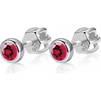 Nubis stříbrné červené zirkony NB-3651-R