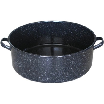 36 см голяма кръгла емайлирана тава с дръжки