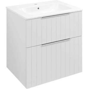 SAPHO Cirasa - Шкаф за мивка Strip 59x64x46 см, 2 чекмеджета, матово бяло CR601-3131S (CR601-3131S)
