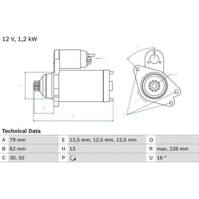 BOSCH Startér BO 0986029140