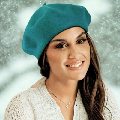 Tonak baret flora azurový