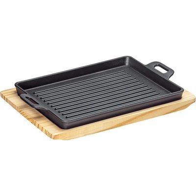 Küchenprofi BBQ Grilovací/servírovací pánev s prkénkem 32x22x3,5 cm