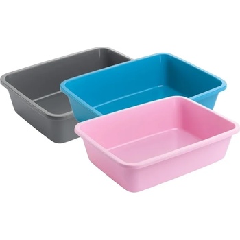 Ferplast Kitty - Открита котешка тоалетна без борд / розова, синя, сива / 41, 5 / 30, 5 / 10, 5 cм