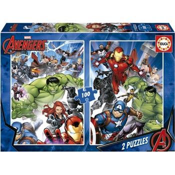 Image 1 of Educa - Puzzle 2x100 Avengers II - 100 piese