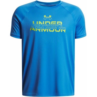 Under Armour UA Tech Split Wordmark SS-BLU/GRN