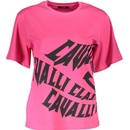 Cavalli class Perfektné Dámske Tričko Krátky Rukáv Ružová