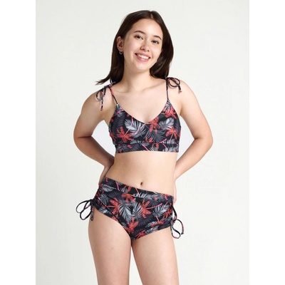 Modibodi Menštruačné plavky Teen High Short Jungle Palm Black spodný diel