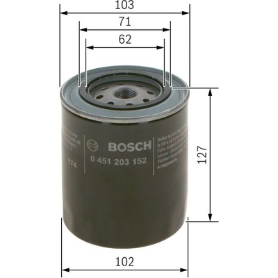 Olejový filter BOSCH 0 451 203 152