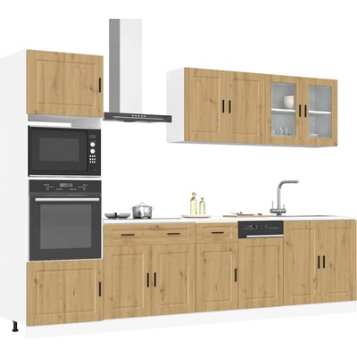 vidaXL Комплект кухненски шкафове от 7 части Kalmar, инженерно дърво (3314760)