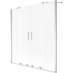 Mexen Velar Duo двукрилен плъзгащ се душ параван 150 x 150 cm, матова стъклена повърхност, хром - 896-150-000-32-01 (896-150-000-32-01)