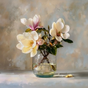 Styler Печатна върху платно картина 32x32 cm Magnolias - Styler (CA-17544)