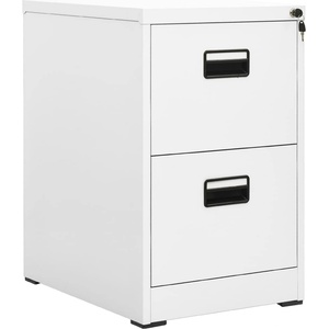 vidaXL Шкаф за папки, бял, 46x62x72, 5 cм, стомана (336270)