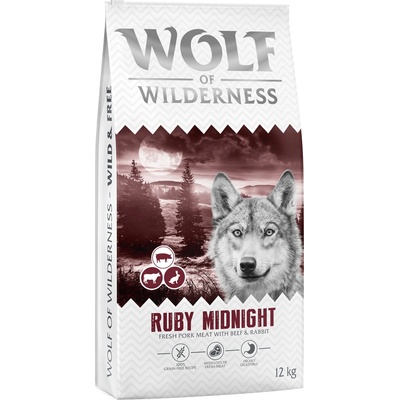 Wolf of Wilderness "Ruby Midnight" hovädzie a králičie bez obilnín 2 x 12 kg